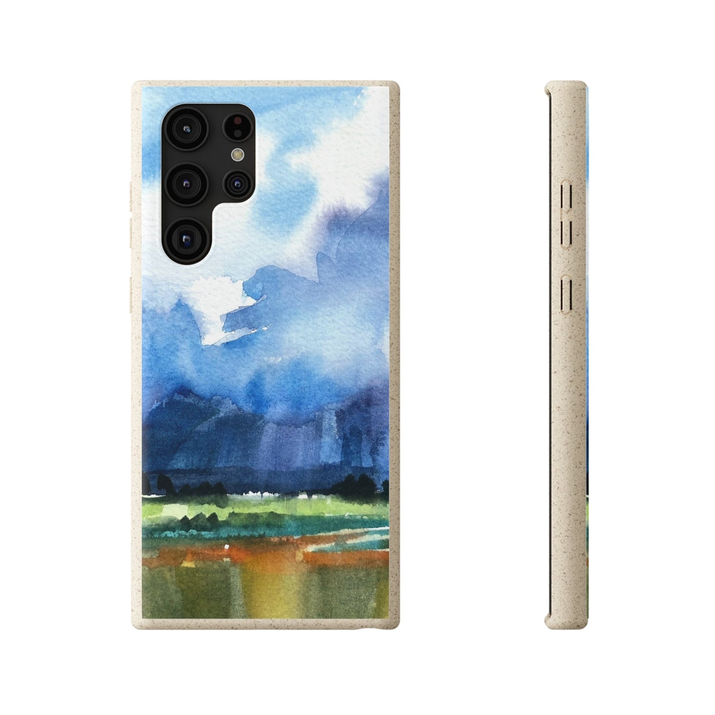 Biodegradable Phone Case with 'Tranquil Mountain View 4' Landscape Original Artwork by Barbara Cleary