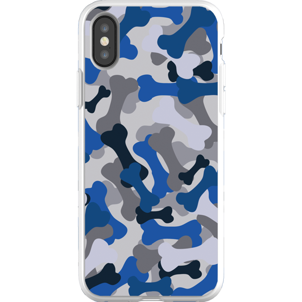 Bone Camo Blue Phone Cases