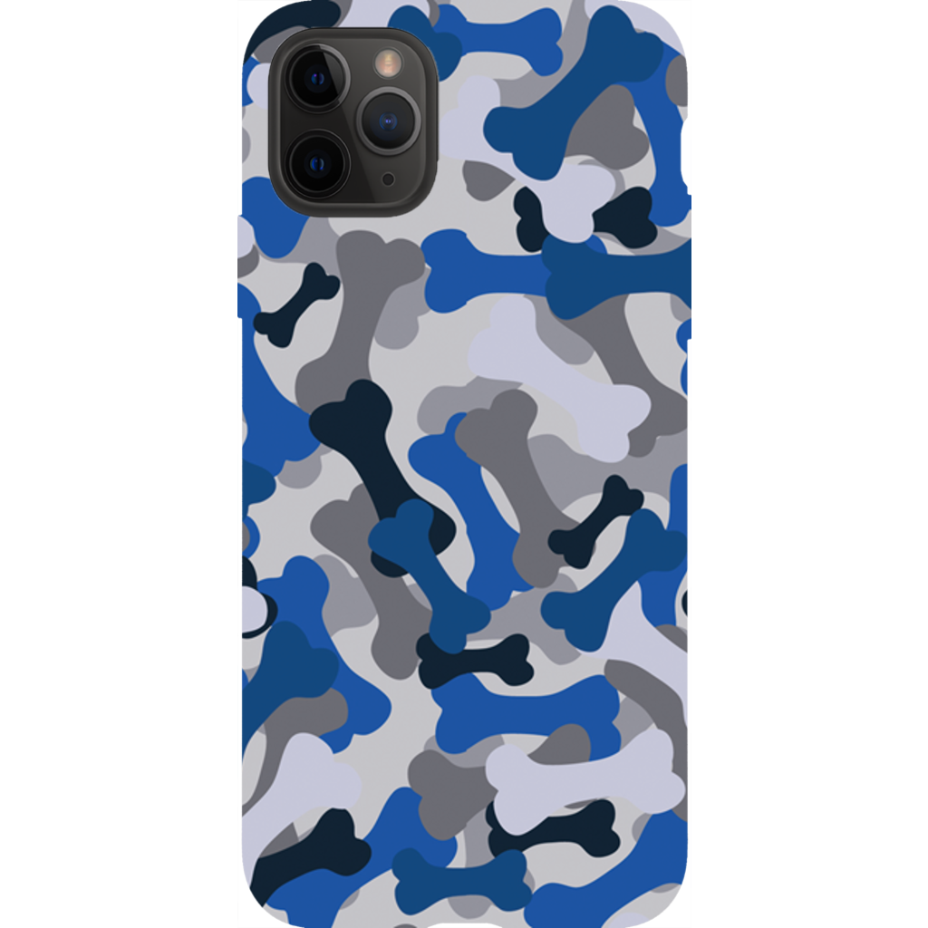 Bone Camo Blue Phone Cases