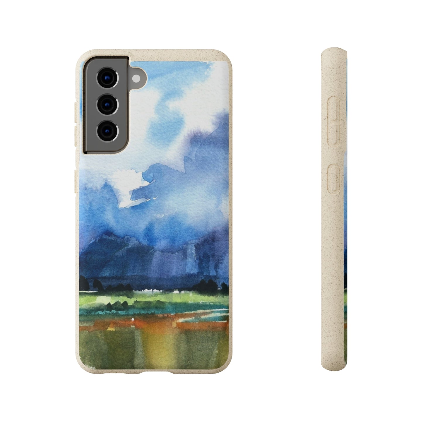 Biodegradable Phone Case with 'Tranquil Mountain View 4' Landscape Original Artwork by Barbara Cleary