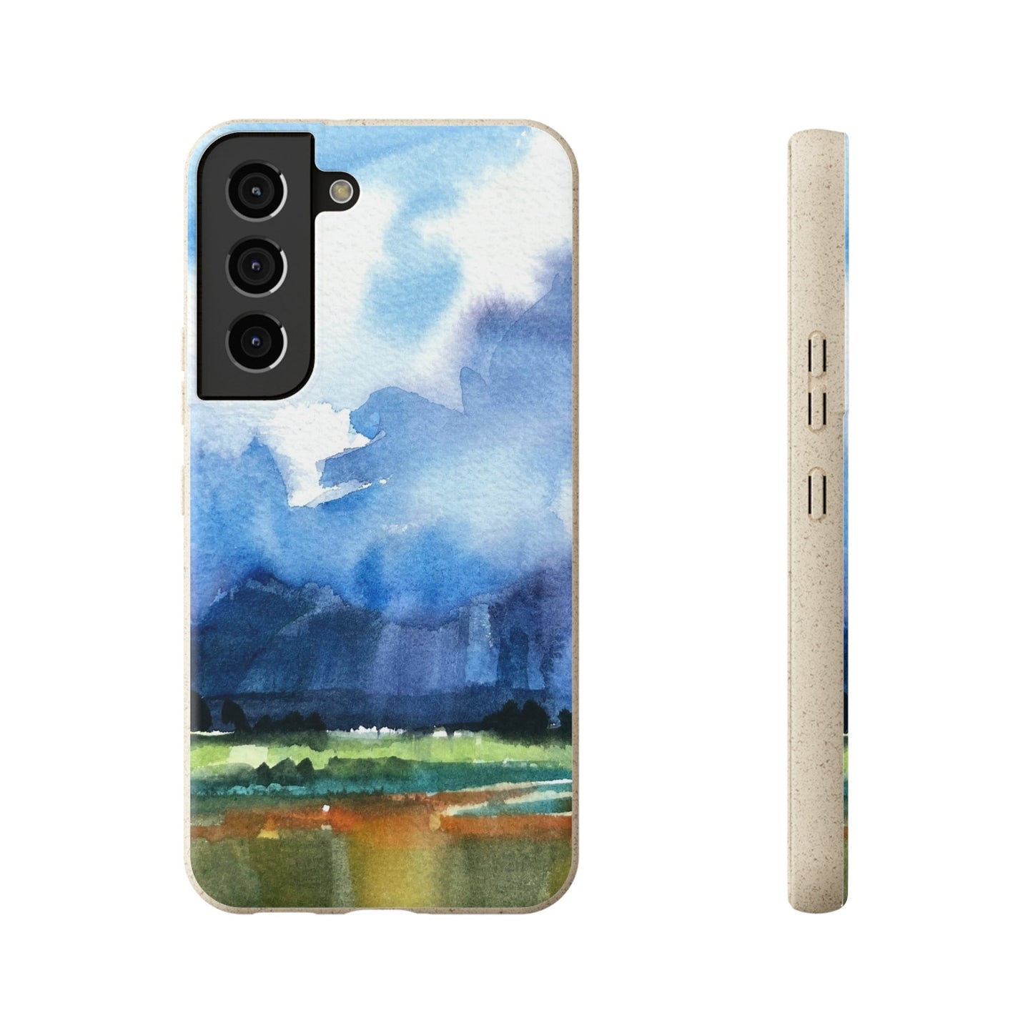Biodegradable Phone Case with 'Tranquil Mountain View 4' Landscape Original Artwork by Barbara Cleary
